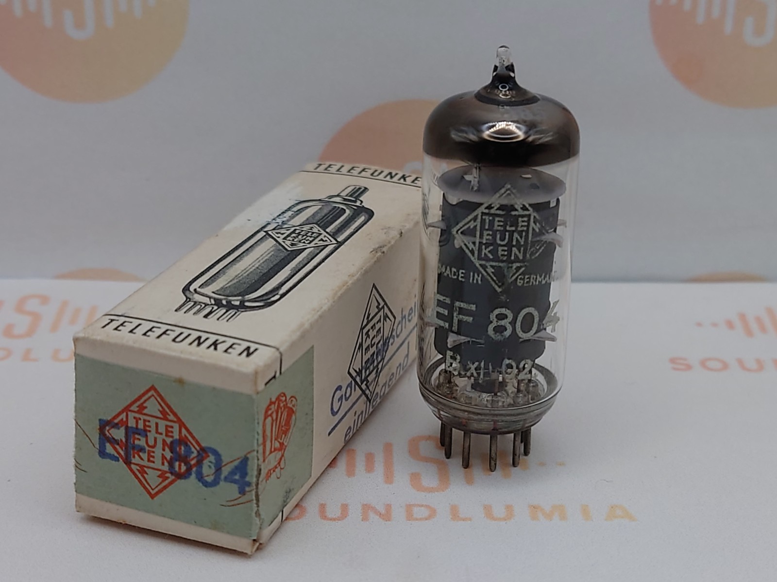 1x Telefunken EF804 Gray Plates O-getter Original Box – Berlin 1954 – Strong