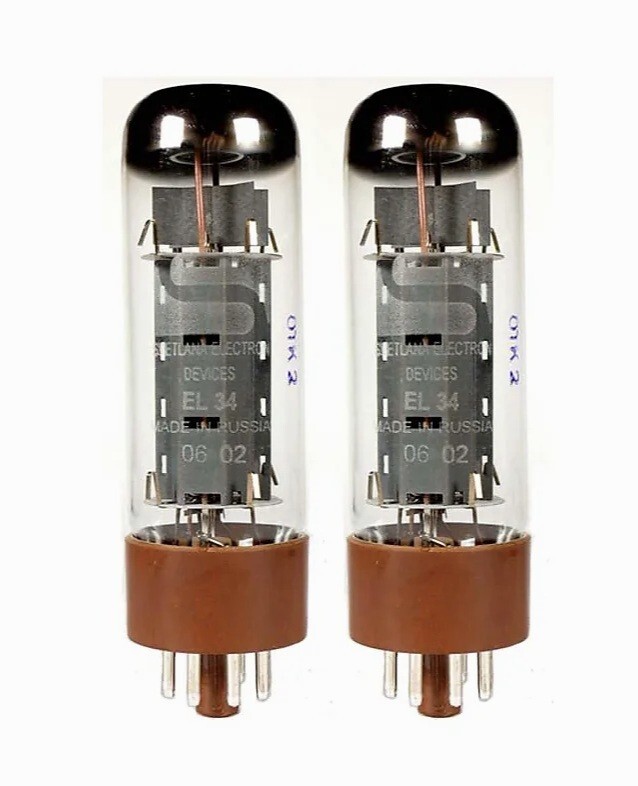 New 2x Svetlana EL34 | Matched Pair / Duet / Two Tubes | Free Ship