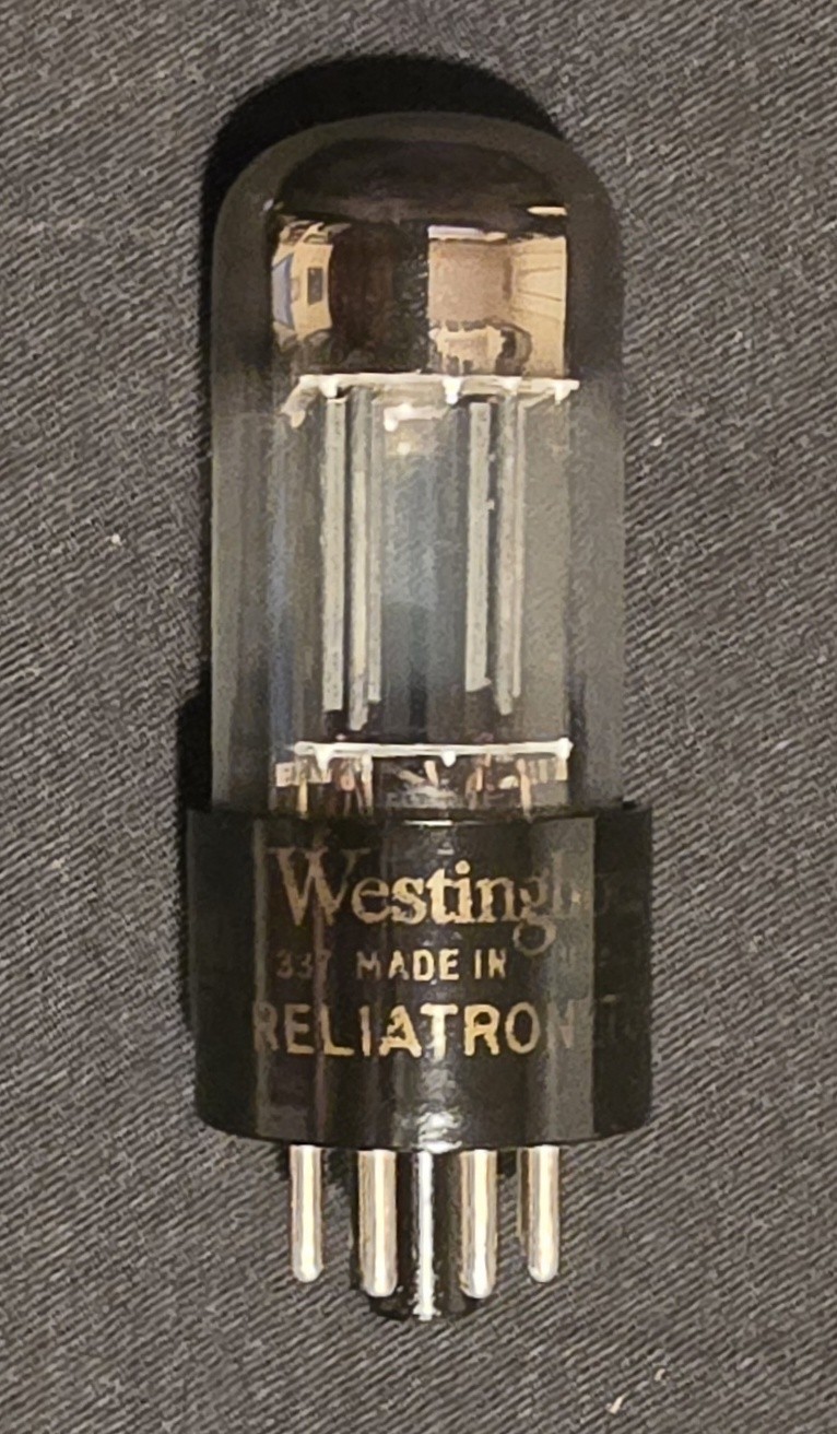 WESTINGHOUSE 6SN7 GT TUBE 1960s LEGENDARY CHROME DOME GOLD LABEL BAD BOY NIB
