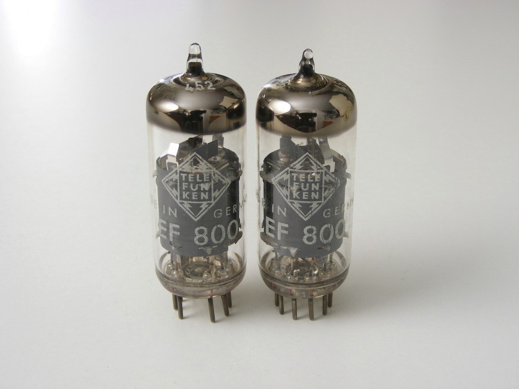 PAIR Matched New TELEFUNKEN EF800 Tube w/ BOX & Warranty Sheet USA TV7 TESTED