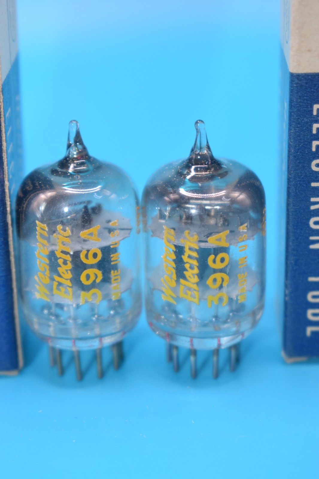NOS Matched Pair – Western Electric 396A Vintage Tubes – TV7 Tested++