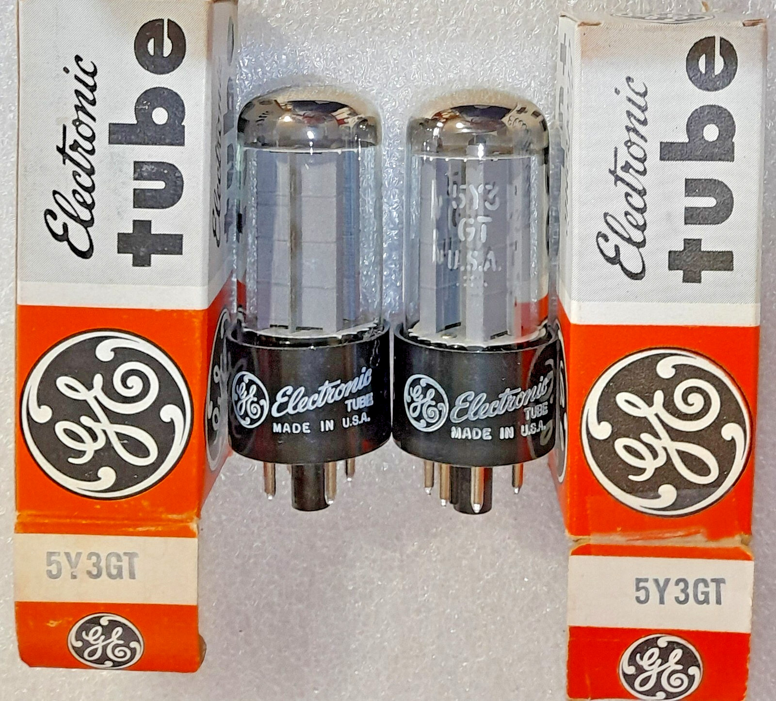 Matched Pair 5Y3GT GE NOS Tubes, B&K 747B Tested – will combine shipping