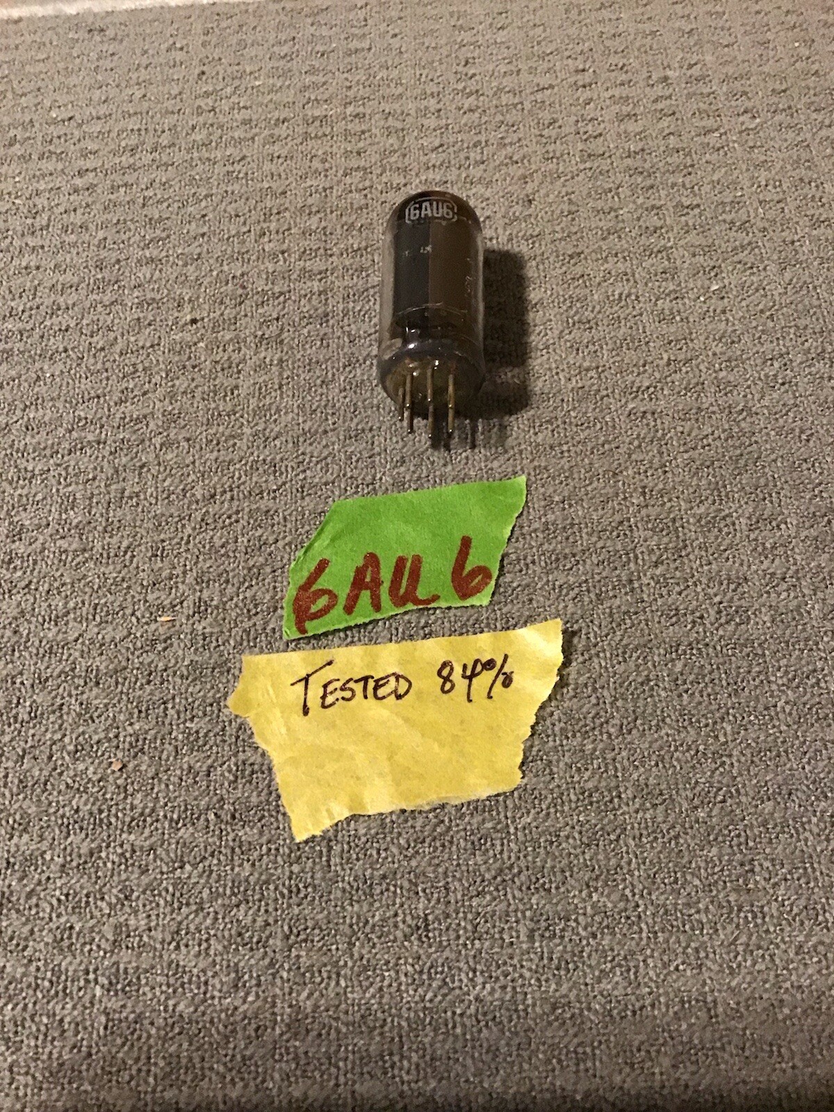 6 AU 6 Tube, Tested 84%, Cannot Read Brand