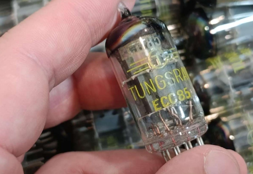 4pcs. ECC85 TUNGSRAM HUNGARY Audio Dual TRIODE TUBE 6AQ8 1959 year