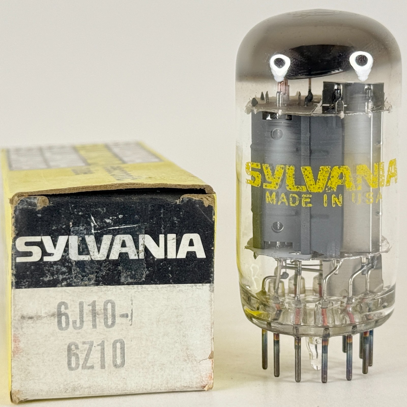 (1) Tested Sylvania 6Z10 6J10 Tube with Box Power Pentode 6Z10 Tube (a)