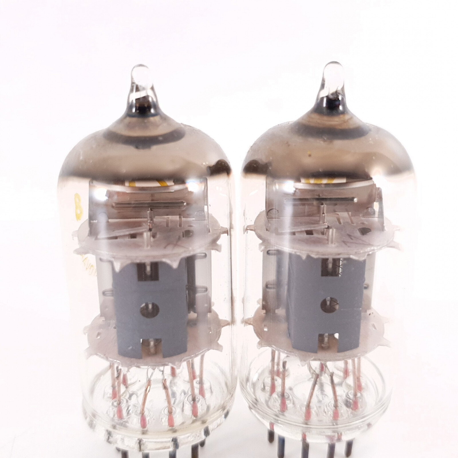 2 X ECF802 / 6JW8 TESLA TUBE. COPPER RODS. MATCHED PAIR. 2. CH114