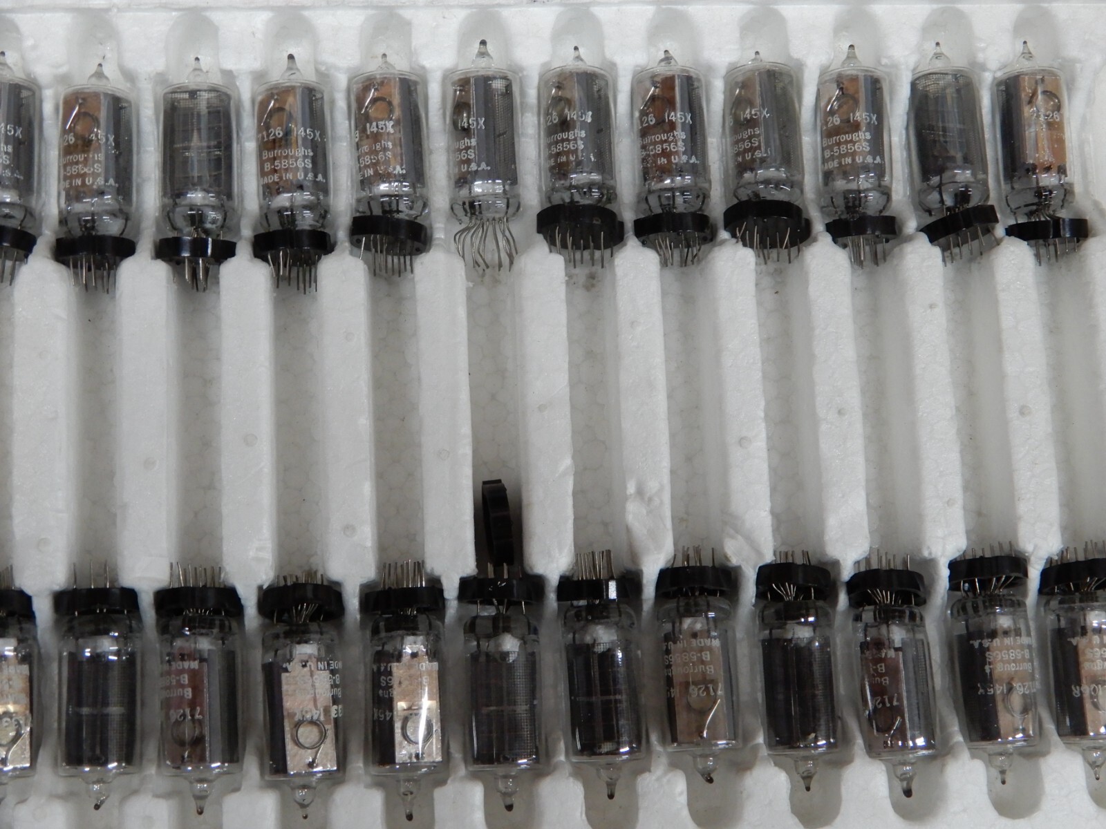Burroughs B5856S Nixie Tube Qty 1 NOS Case Packed Nixie Indicator Tube +/- Only