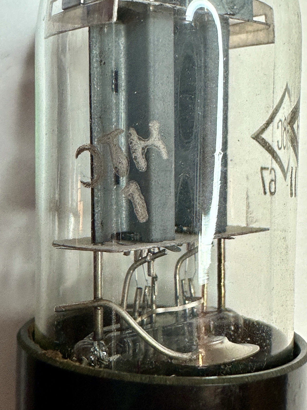 1967 Soviet 6N8S 6H8C 6SN7GT Equivalent Black Plate Vacuum Tube Mint