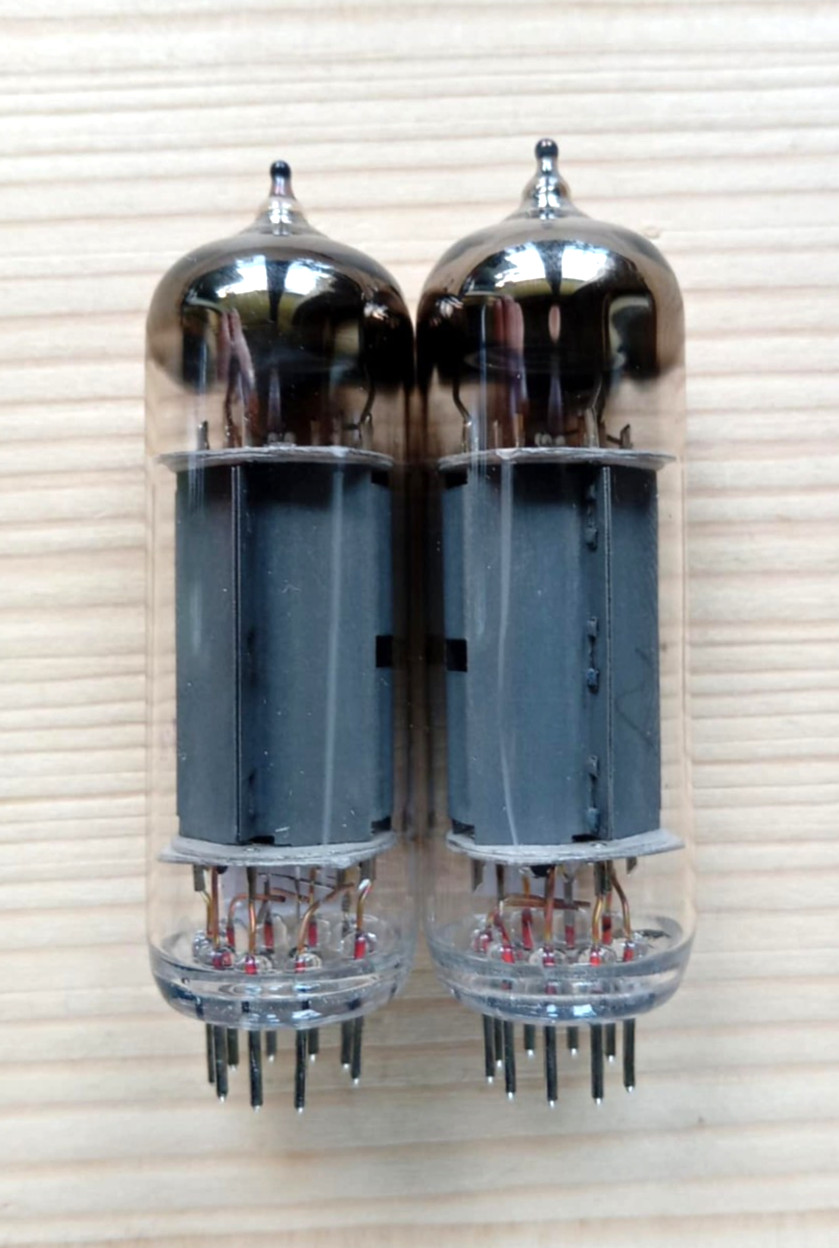 Strong Matched Pair of 6P14P-EV EL84M 6BQ5 Vacuum Tubes Reflector 80′ NEW