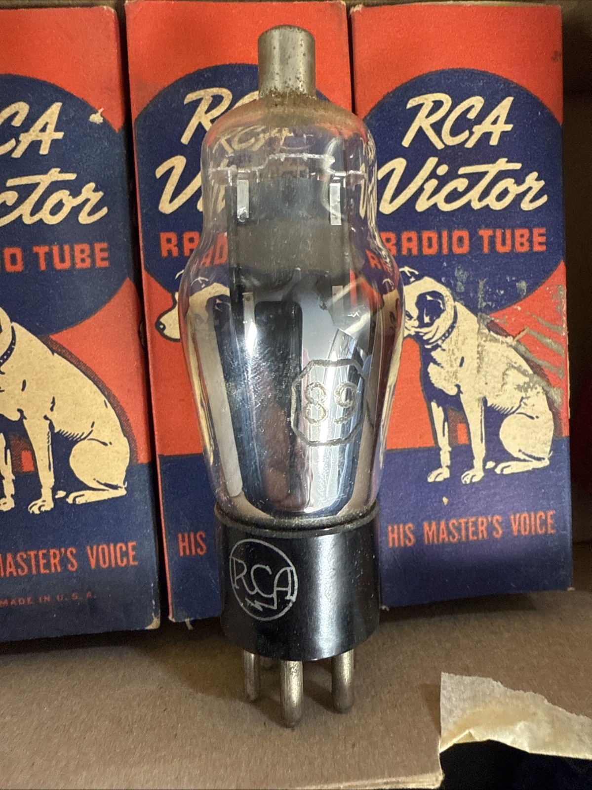 Lot Of 2: RCA Victor Type 89 Tube New Old Stock In Original Box
