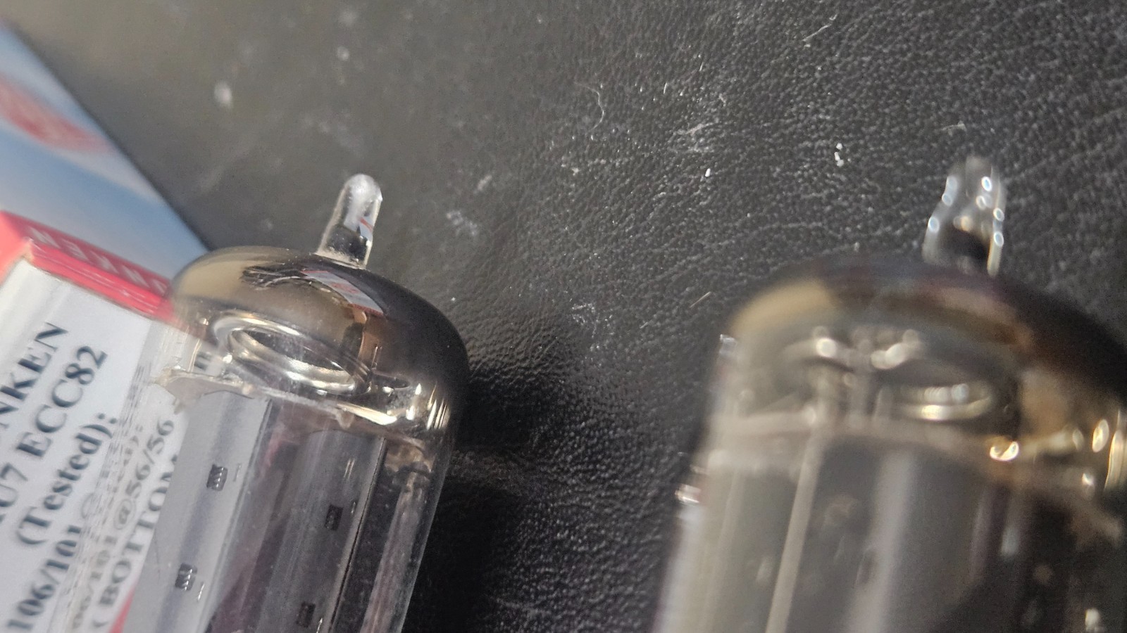 ⭐️Matched Pair TEST NOS TELEFUNKEN ECC82 12AU7 🔹bottom Long Gray Plate Tube TV7
