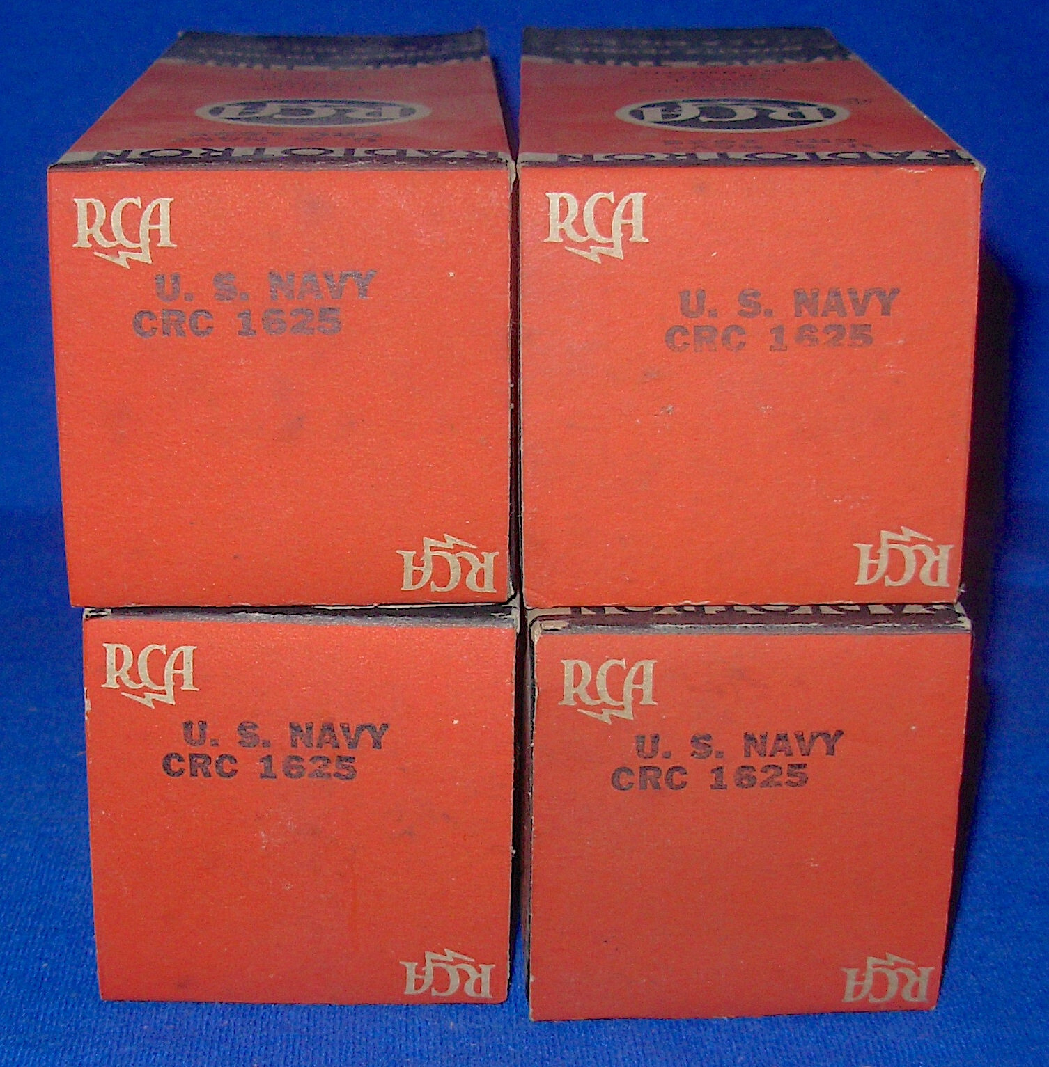 NOS NIB Quad RCA 1625 Vacuum Tubes Same 1943 Date