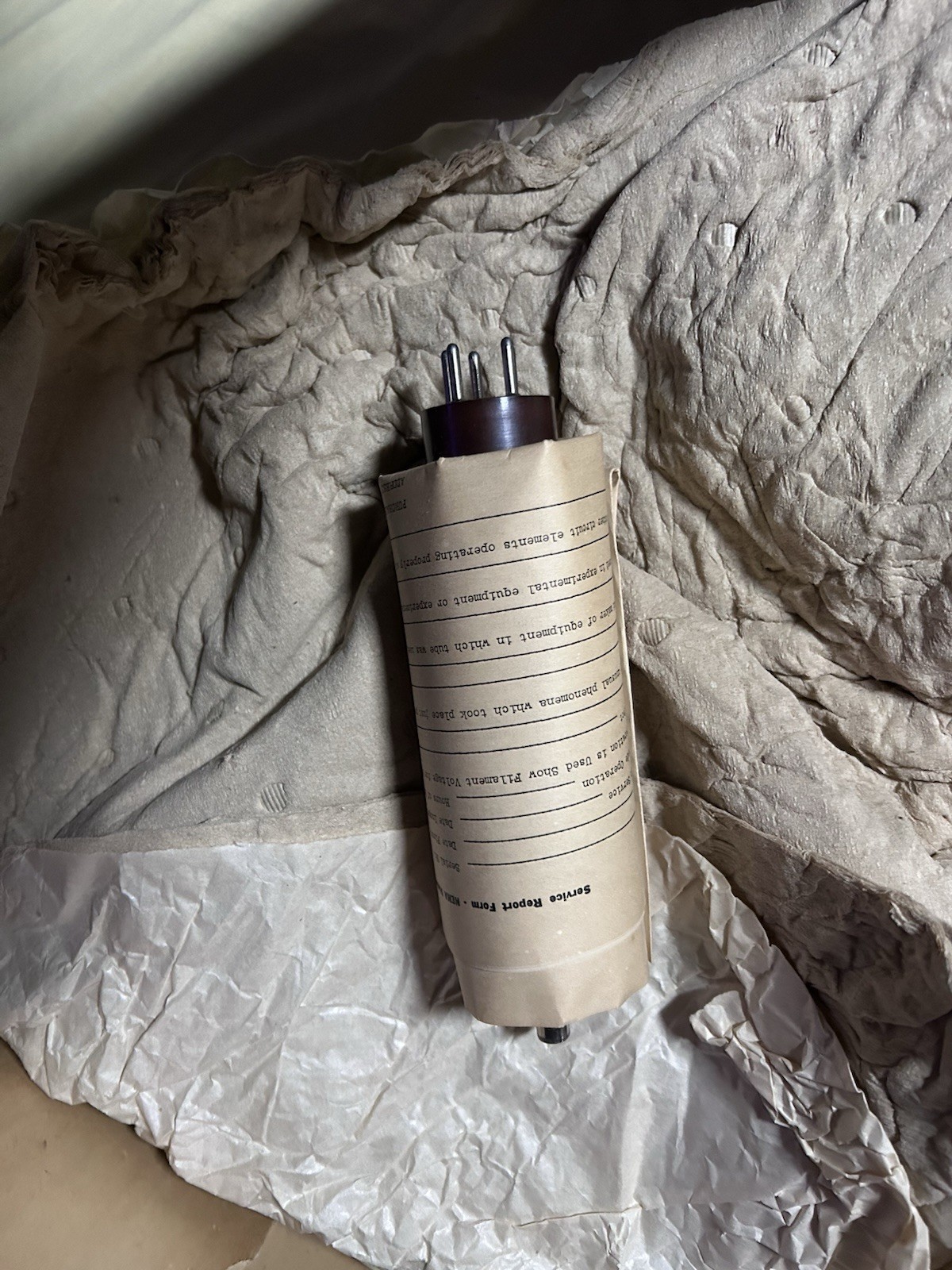 GE VT-154 814 Tube WWII US Army Signal Corps Box Tested filament tested ✅