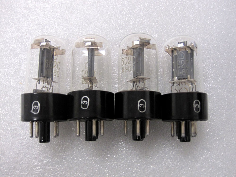 BALANCED MATCHED QUAD 6C2C, 6J5GT, RUSSIAN TRIODE TUBES, AMP SELECTED 1969