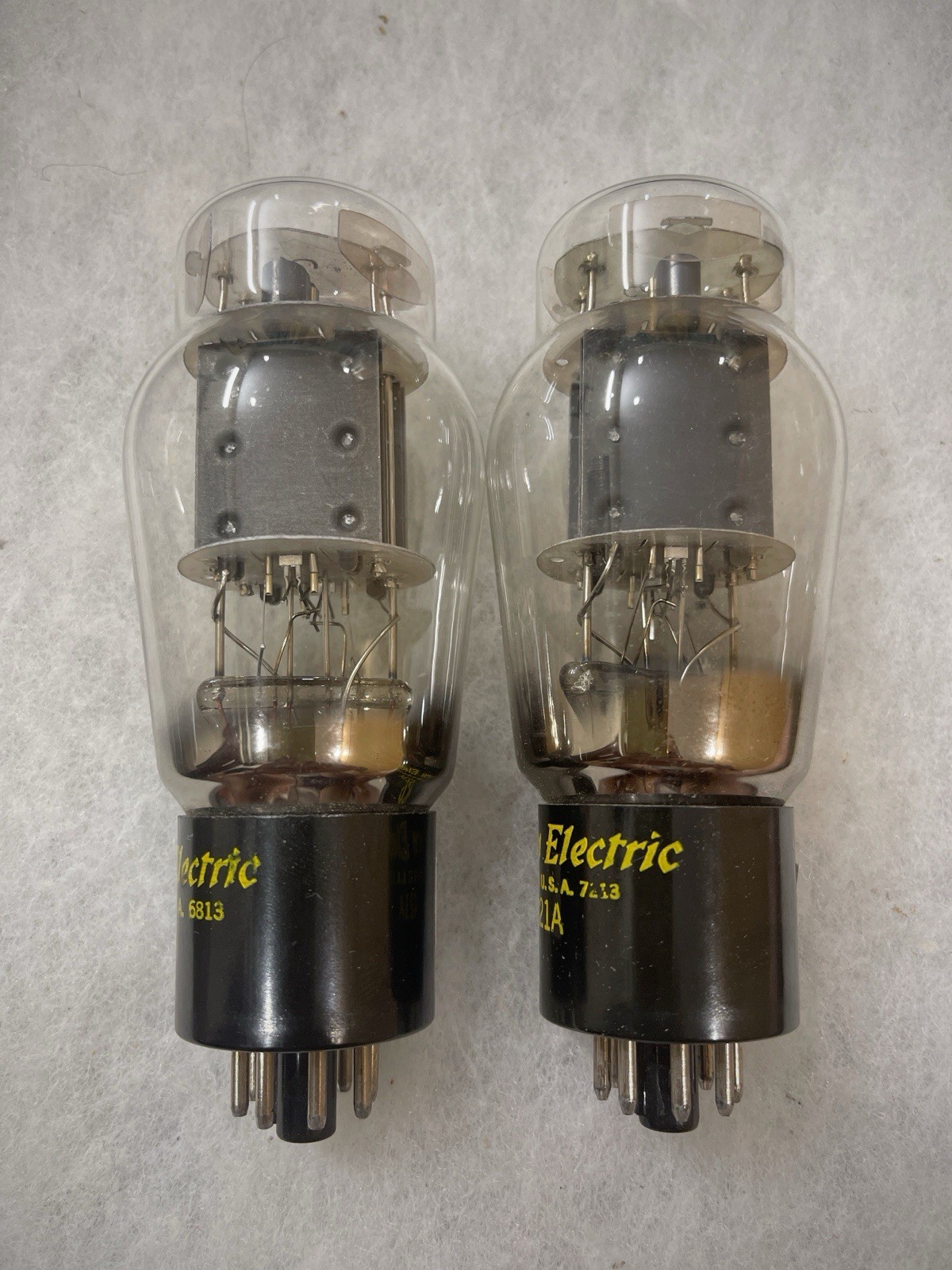 Western Electric 421A 6AS7 6080 6AS7G DD Getter NOS Testing Values Matched Pair