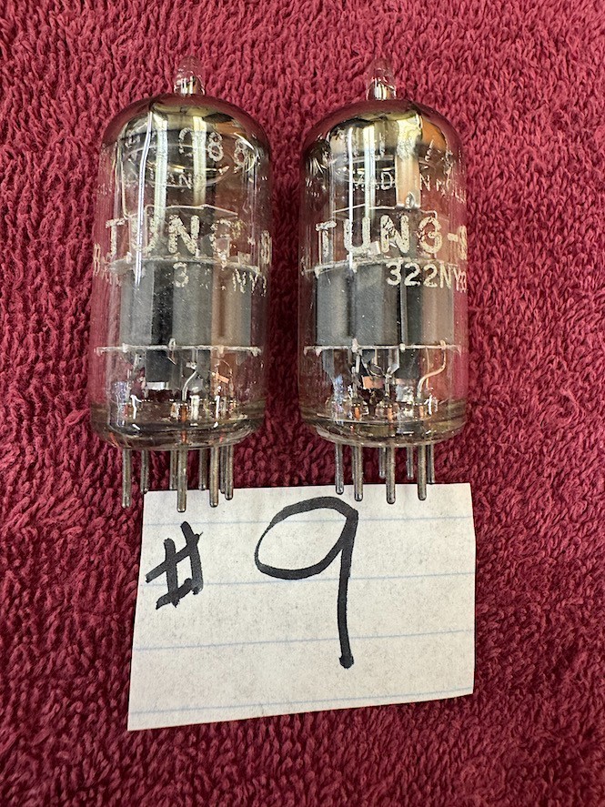 2 Tung-Sol 6DJ8 BY AMPEREX IN HOLLAND For Fisher Scott Ampex tube preamplifier’s