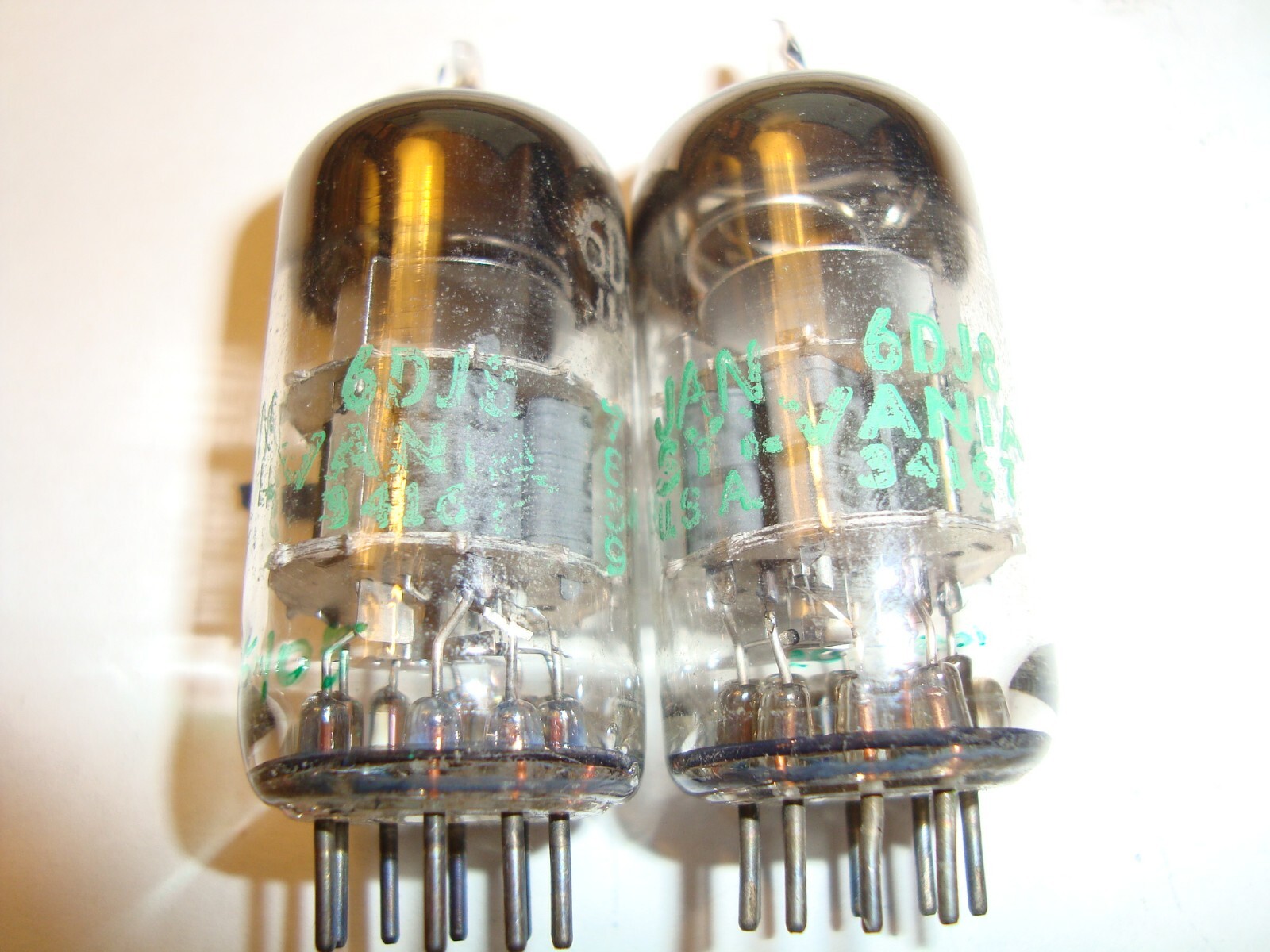 One Pair of Military Grade JAN- 6DJ8 Tubes, Sylvania