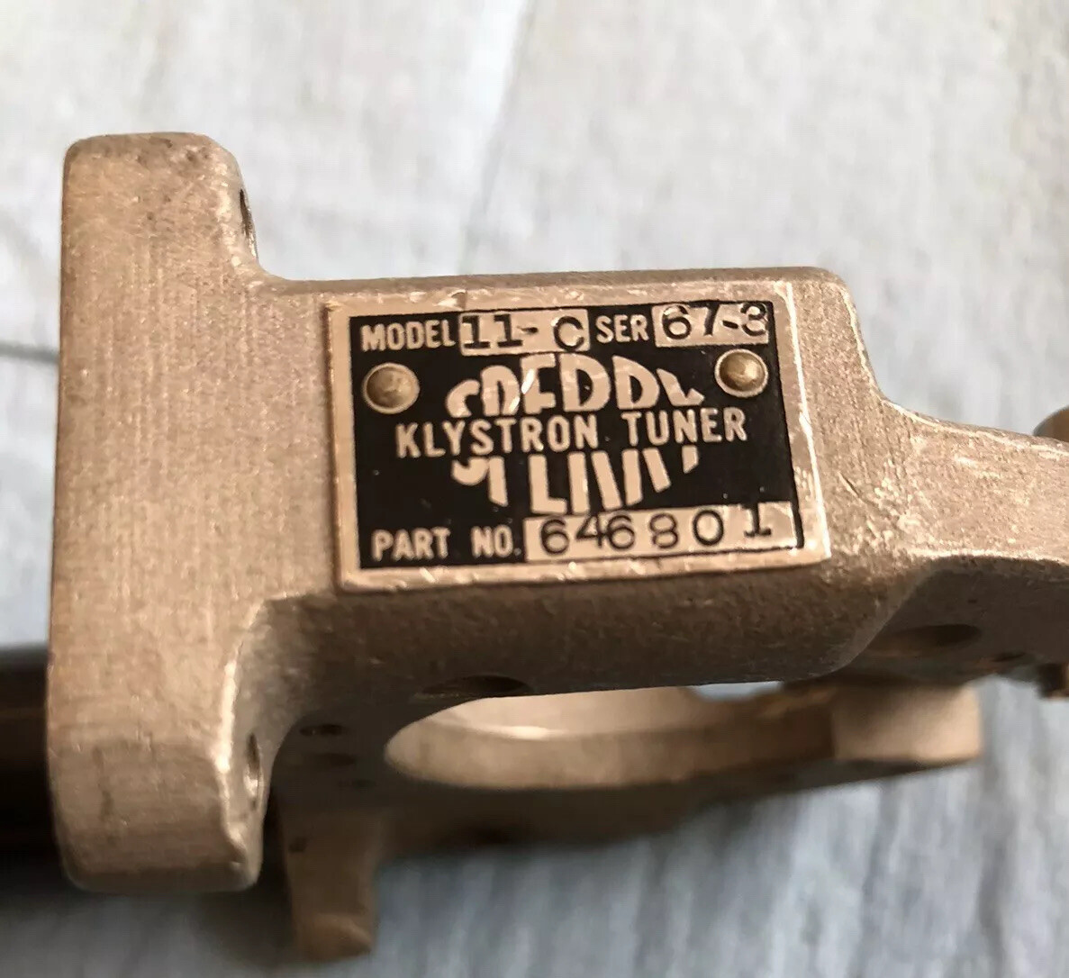 Vintage SPERRY Klystron Tuner Handle (Model 11-C) Part #646801 Microwave