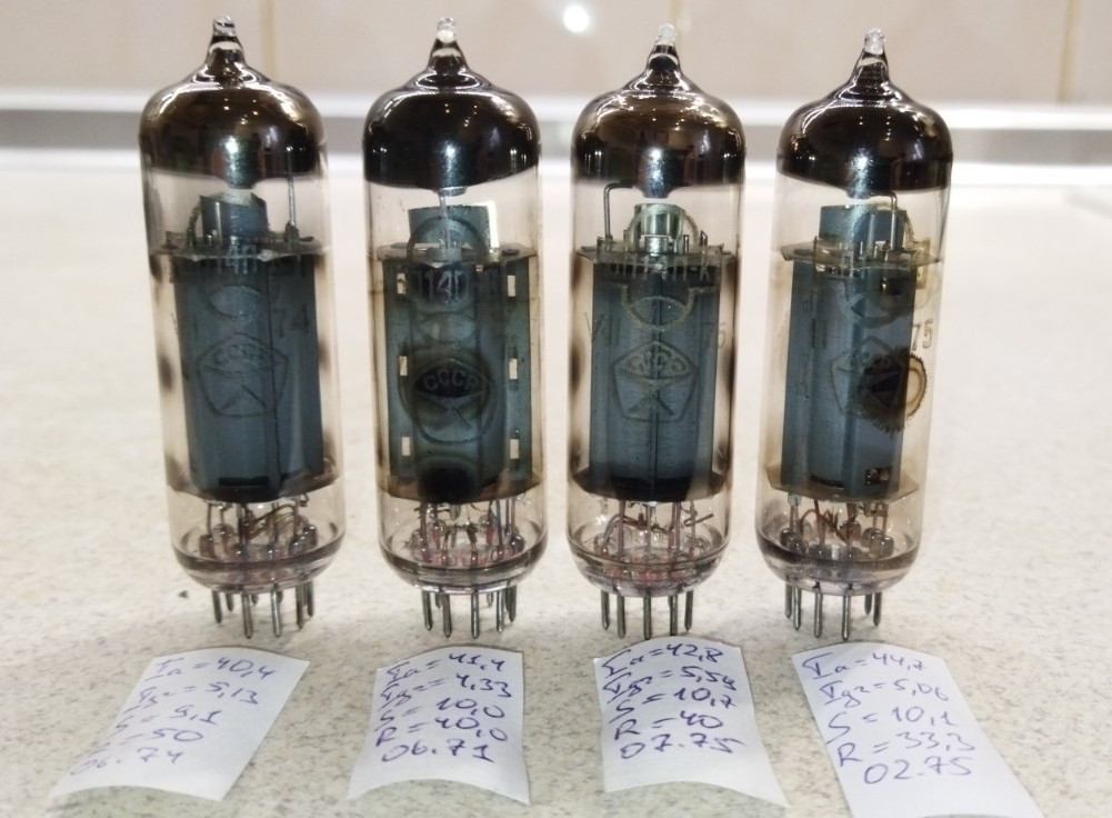 6P14P-K REFLECTOR 197x year x4 40…44mA ( EL84 6П14П ) Vacuum Pentode tubes