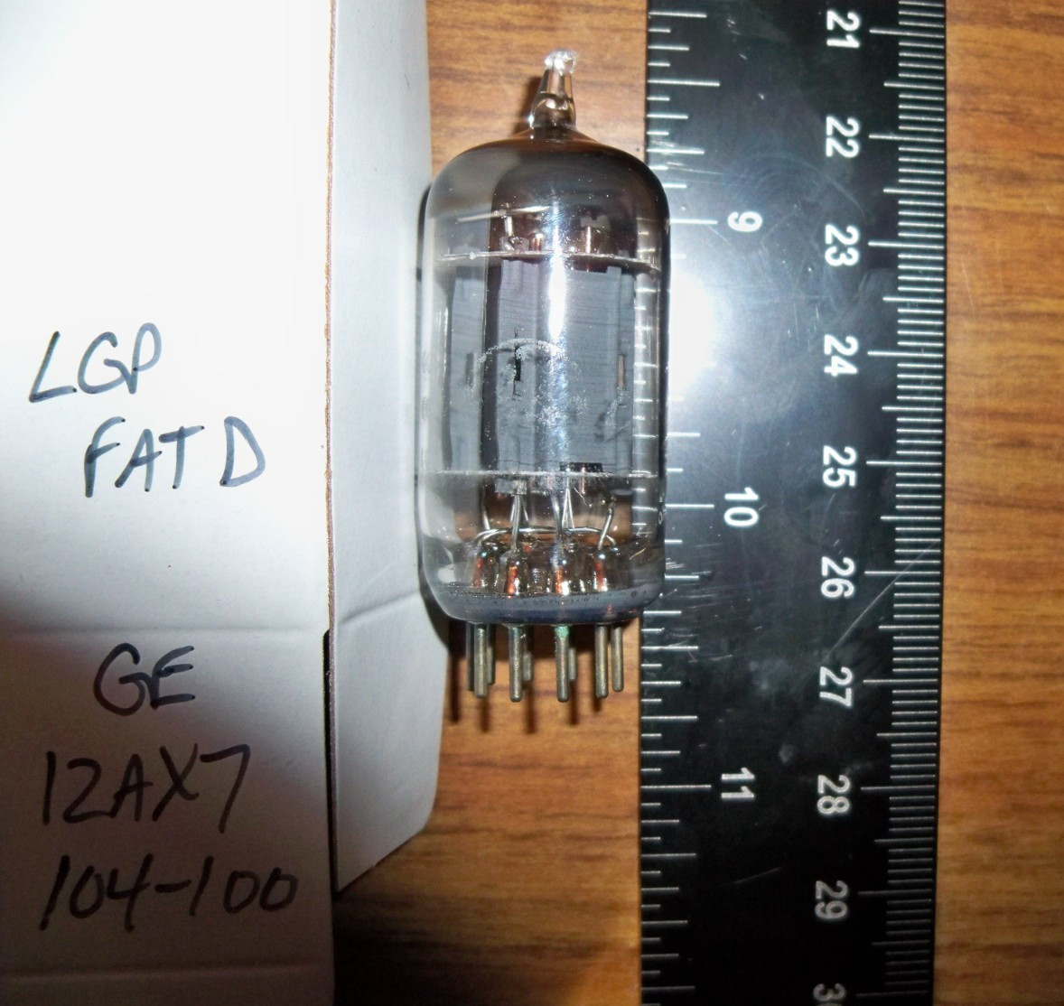 Strong GE Long Gray Plate FAT D Getter 12AX7 / ECC83 Tube – 104/100